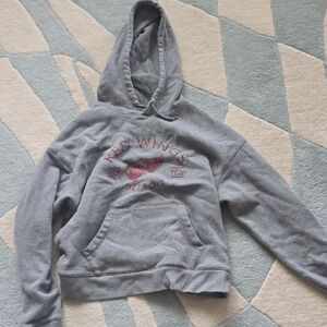 Champion Gray Red Wings Women's Hoodie